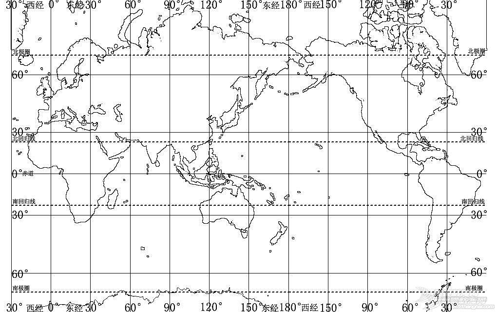 把地球表面平摊开来所得到的平面经纬网如图所示在航海图和海图