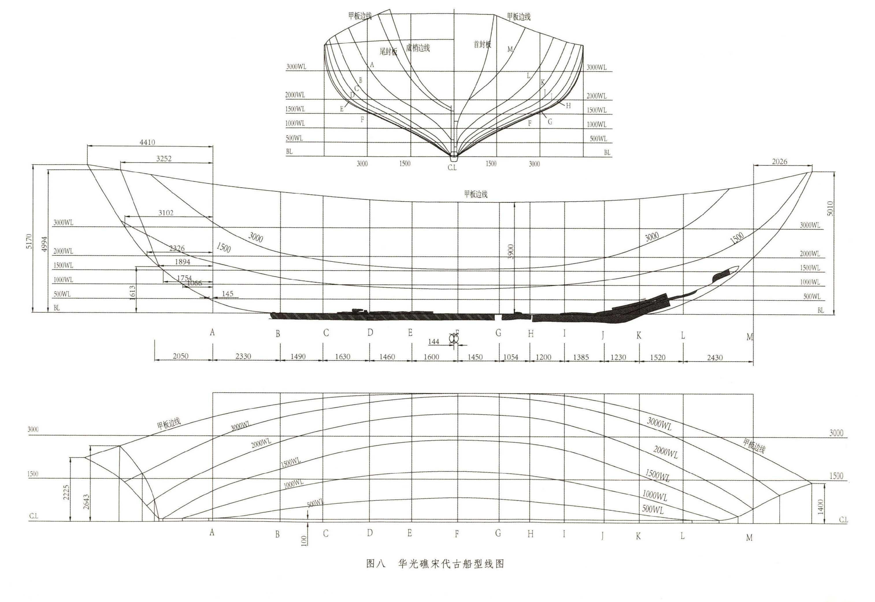 华光礁宋代古船船型线图.png