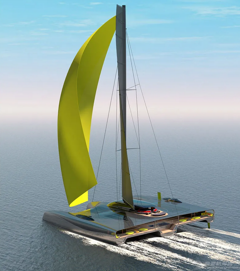 开创性40米零排放三体帆船概念Domus号w3.jpg