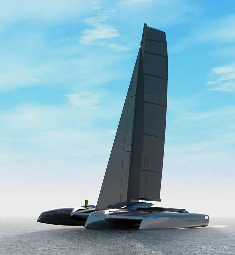 开创性40米零排放三体帆船概念Domus号w6.jpg