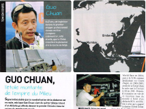 郭川船长2013年01月登上了欧洲发行量最大的权威帆船杂志Voiles & Voiliers